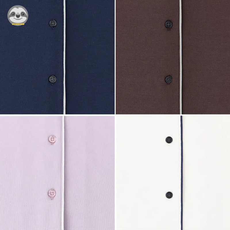 Phong cách Nhật Bản Muji Style / Đồ ngủ dệt kim Cotton pha trộn Modal / Cặp đôi liền mạch có thể mặc đồ ngủ bên ngoài / Bộ đồ ngủ mềm mại