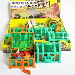 Đồ chơi Rương Kho Báu đựng khủng long Bộ khủng long có hòm đựng độc đáo dochoiabao
