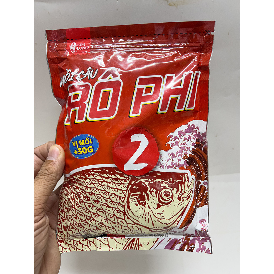 Gói 250gram Bột Mồi Cám Câu Cá Rô Phi Kim Long Số 2