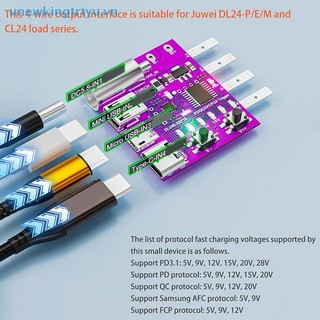 Unewtyu Type-C PD3.1 Giao Thức Bảng Kiểm Tra 4 Dây Đồng Hồ Đo Điện Áp Deceiver Bộ Sạc 140W Công Cụ Lão Hóa Cho Máy Kiểm Tra Tải DL24 VN