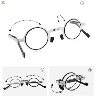 Kính đọc sách có thể gập lại Đầu đọc sách siêu nhẹ Kính mắt vuông / tròn cổ điển nhỏ gọn dành cho nam và người lớn tuổi