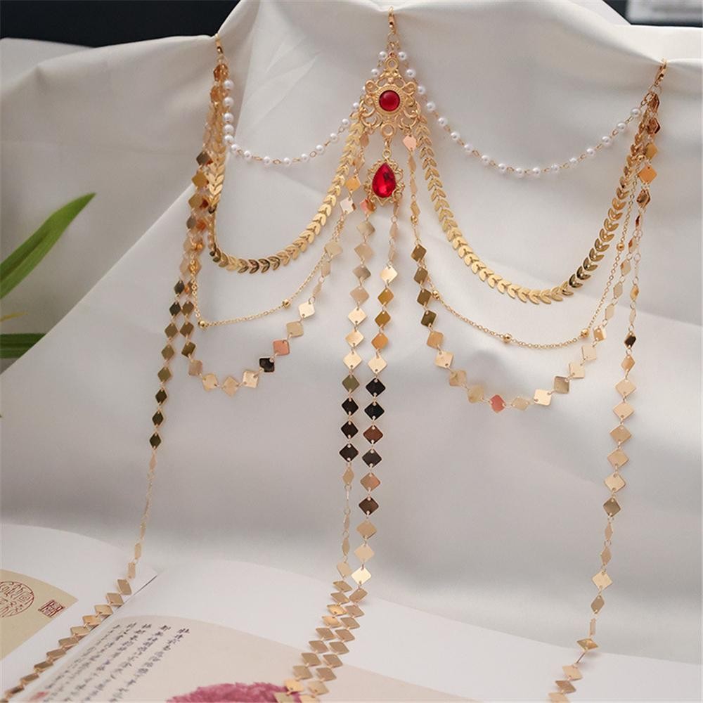 Mặt dây chuyền thắt lưng phong cách Trung Quốc TRACELIOIAN, Dây thắt lưng Hanfu truyền thống có thể tháo rời, Phụ kiện trang phục Hanfu tua dài cổ điển dành cho nữ