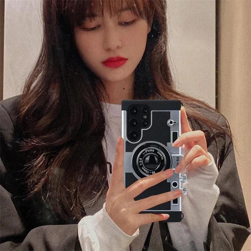 Emily in Paris Thiết Kế Camera Dành Cho Samsung Galaxy S26 S21 S22 Plus S23 S24 S25 Ultra S25Ultra S 25 S25 + Vỏ Điện Thoại Có Dây Buộc