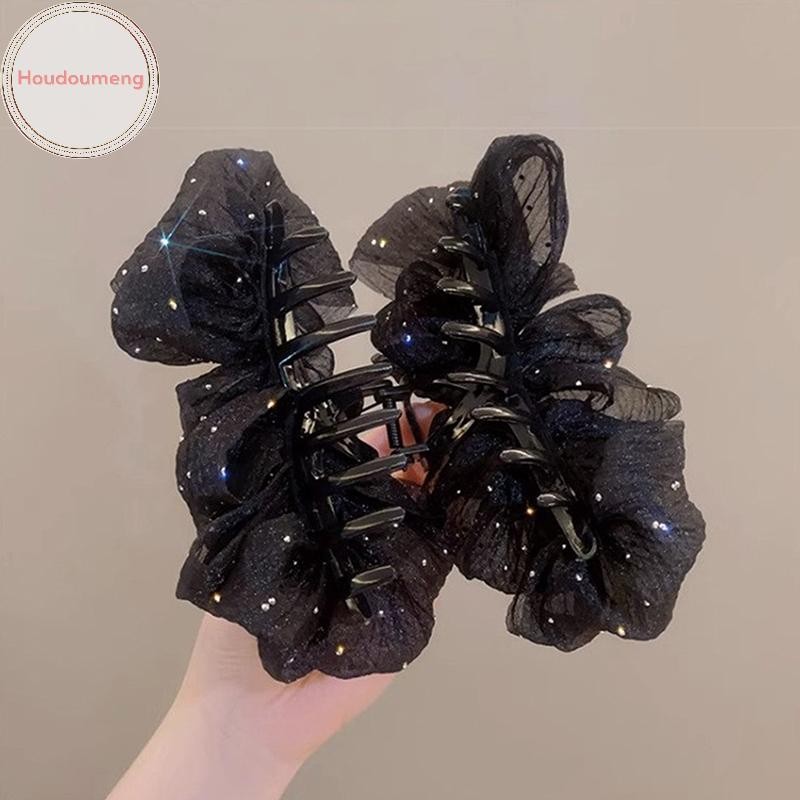 Kẹp tóc Hodou mùa hè ngọt ngào, lưới tuyn ngôi sao bong bóng, phụ kiện chắc chắn cho nữ