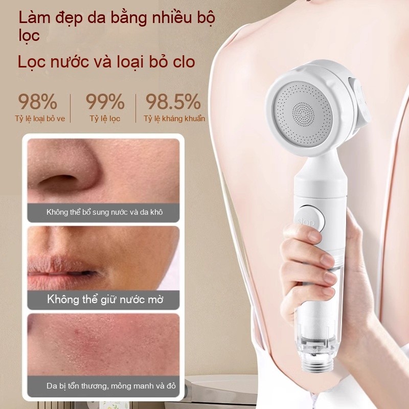 Bộ lọc đầu vòi hoa sen cầm tay Máy phun vòi hoa sen cầm tay 3 chế độ phun nước cho du lịch