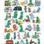 50 Sticker Hàn quốc Joguman Khủng long dễ thương dán vali, xe đẩy, ốp lưng,miếng dán điện thoại