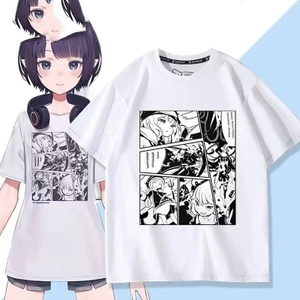 Áo thun Neo ảo VTuber Hololive-Inamae, phong cách Ninomae Ina'nis, tay ngắn