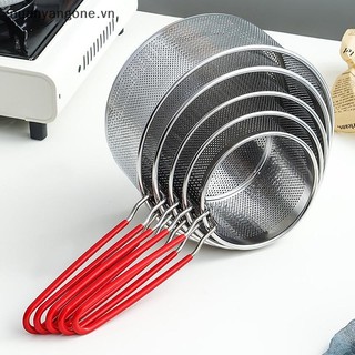 Nuanyangone.vn Lưới Chiên Inox Nhà Bếp Chiên Giỏ Nấu Ăn Chiên Chảo Dầu Chảo Lọc Mì Thìa Rây Lọc Mới