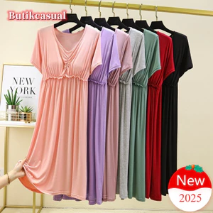 Đồ ngủ Cotton Tay Ngắn Cổ Chữ V Có Mút Đệm Ngực Thời Trang Mùa Hè Xinh Xắn Cho Nữ