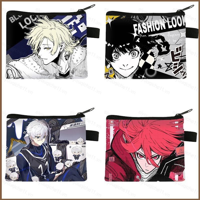 Siy7 BLUE LOCK Hoạt Hình Anime Sinh Viên Ví Đựng Tiền Xu In Hình Trẻ Em Thời Trang Túi Đựng Thẻ Di Động Nam Túi Bảo Quản