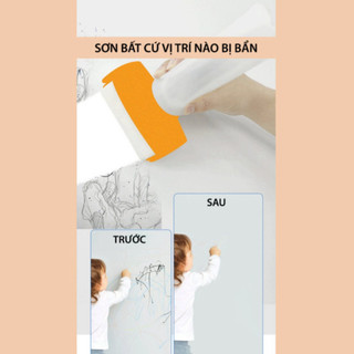 Cây Lăn Sơn Tường Cao Cấp 500g Làm Sạch Tường Bị Vẽ Bẩn - Ố Vàng - Nấm Mốc, Độ Che Phủ Cao