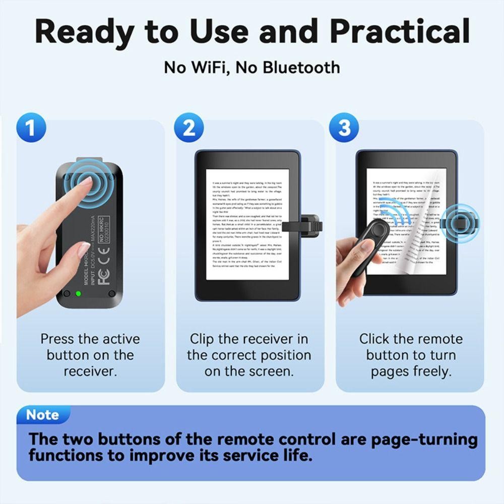 SAIA Điều Khiển Từ Xa Clicker, Thiết Thực Thông Minh RF Remote Page Turner, Không Dây Có Dây Đeo Tay Trang Turner Clicker Cho Kindle Paperwhite Oasis Kobo Ereaders