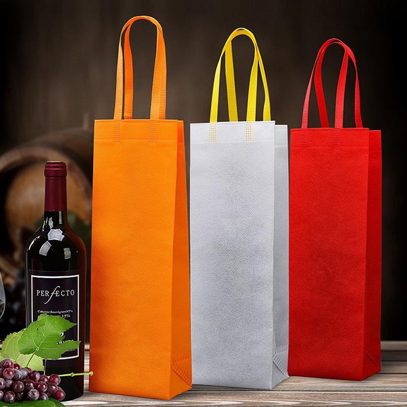 B&N 1PC Không Dệt Bia Champagne Túi Quà Tặng Chống Thấm Nước Màu Chai Rượu Vang Đỏ Tay Cầm Túi Đóng Gói.