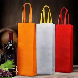 B&N 1PC Không Dệt Bia Champagne Túi Quà Tặng Chống Thấm Nước Màu Chai Rượu Vang Đỏ Tay Cầm Túi Đóng Gói.