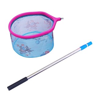 Lưới câu cá cho trẻ em, tay cầm thép không gỉ, di động và gập lại được
