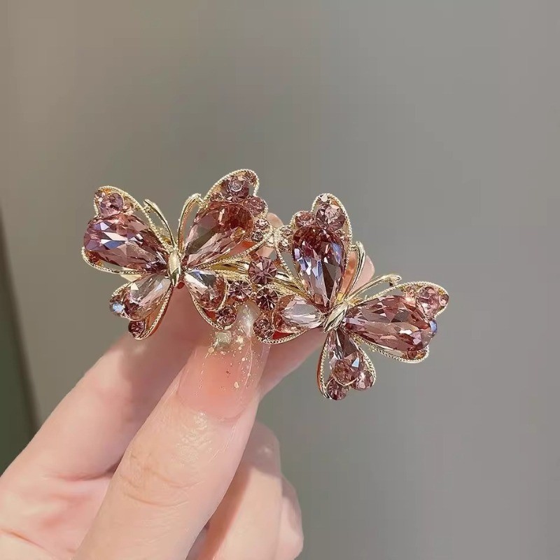 MAUROPOLI - Tai lúa mì pha lê đầy đủ kim cương, kẹp tóc phong cách mới, cao cấp và thời trang