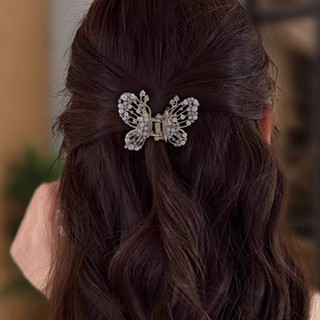 MAUROPOLI Kẹp bướm kim cương giả phong cách Pháp, phụ kiện tóc sang trọng và tinh tế