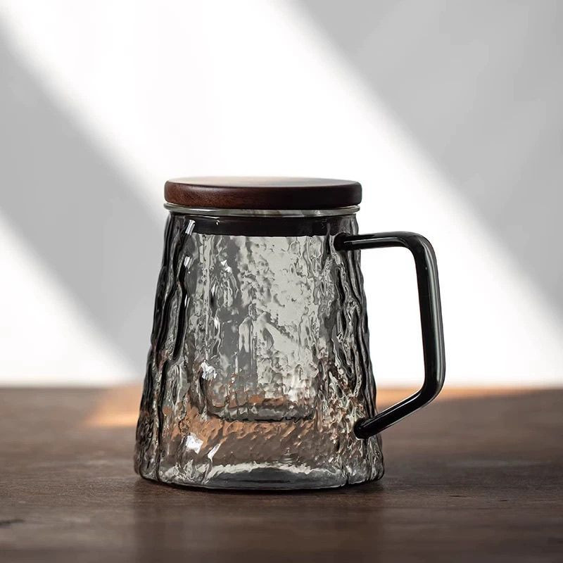 Cốc trà thủy tinh chịu nhiệt độ cao Tách nước trà 500ml Cốc sông băng giá trị cao