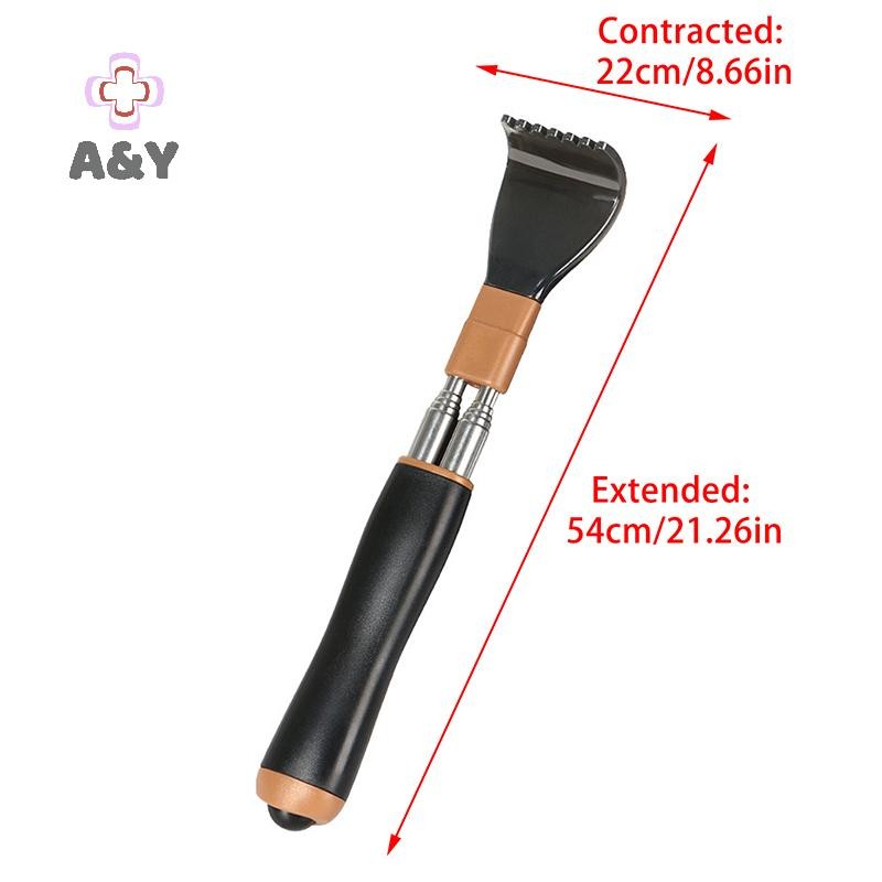 Dụng cụ cào có thể thu vào bằng thép không gỉ A & Y Dụng cụ cào lưng bằng kính thiên văn di động Dụng cụ Massage ngứa có thể điều chỉnh Quà tặng gãi hai cực.
