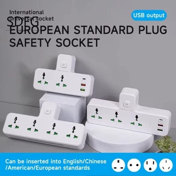 Dải nguồn ổ cắm AC SDFG, phích cắm EU UK US US Ổ cắm mở rộng đa năng, Bộ sạc điện thoại đa cổng Loại C Ổ cắm đa năng có công tắc Ổ cắm điện cắm văn phòng tại nhà
