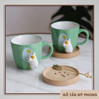 Chạm khắc Tên lên Đế Lót Ly Bằng Gỗ Hình Bàn Chân Gấu Mèo  Dễ Thương Xinh Xắn