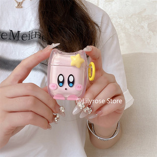 Kirby Star Case AirPods 4 AirPods Pro2 Pro 3 2 1 Bảo vệ tai nghe không dây Apple Màu hồng trong suốt