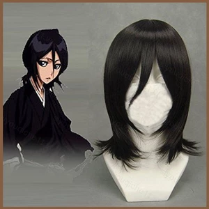 Siy7 Bleach Kuchiki Rukia Cosplay Tóc Giả Đen Ngắn Tóc Người Phụ Nữ Anime Cosplay Trang Phục Halloween Đảng