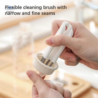 ELBBKG Crevice Bàn chải nắp cốc đa chức năng Dụng cụ làm sạch tiện dụng để làm sạch gia đình Bàn chải làm sạch tay cầm cong mới