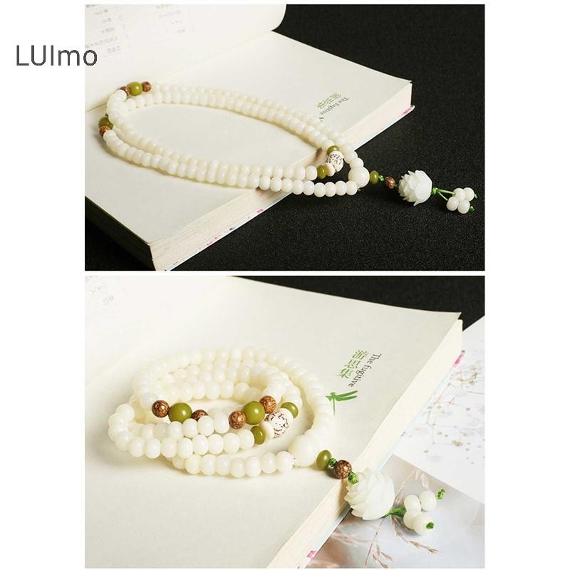 Luimo Thiết Kế Ban Đầu Tự Nhiên Bồ Đề Rễ Hạt Vòng Tay Hoa Sen Món Quà Trang Sức SBS