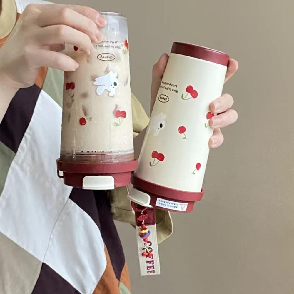 Bình Nước ORDOBOX, Cốc Nước Uống Đôi Chống Rò Rỉ, Dây Mang Dung Tích Lớn Di Động 550ml Cốc Cà Phê Sinh Viên