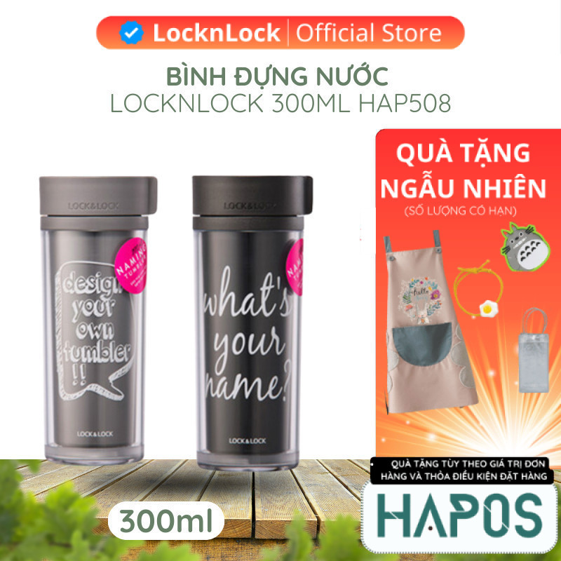 Bình nước 2 lớp 300ml LocknLock Chính hãng Naming HAP508 - HAPOS ...
