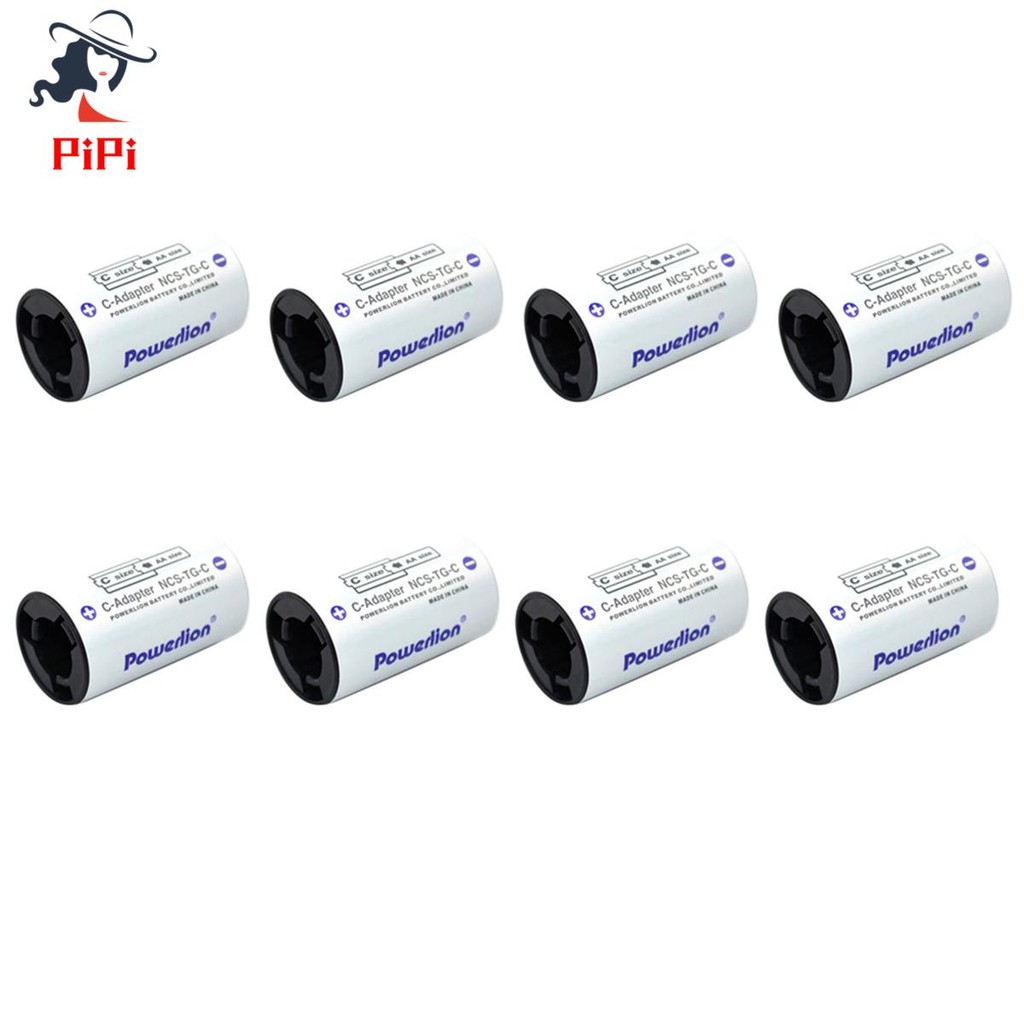 Bộ chuyển đổi pin cỡ C, Vỏ chuyển đổi miếng đệm pin cỡ AA sang C Sử dụng với pin AA - 8 gói