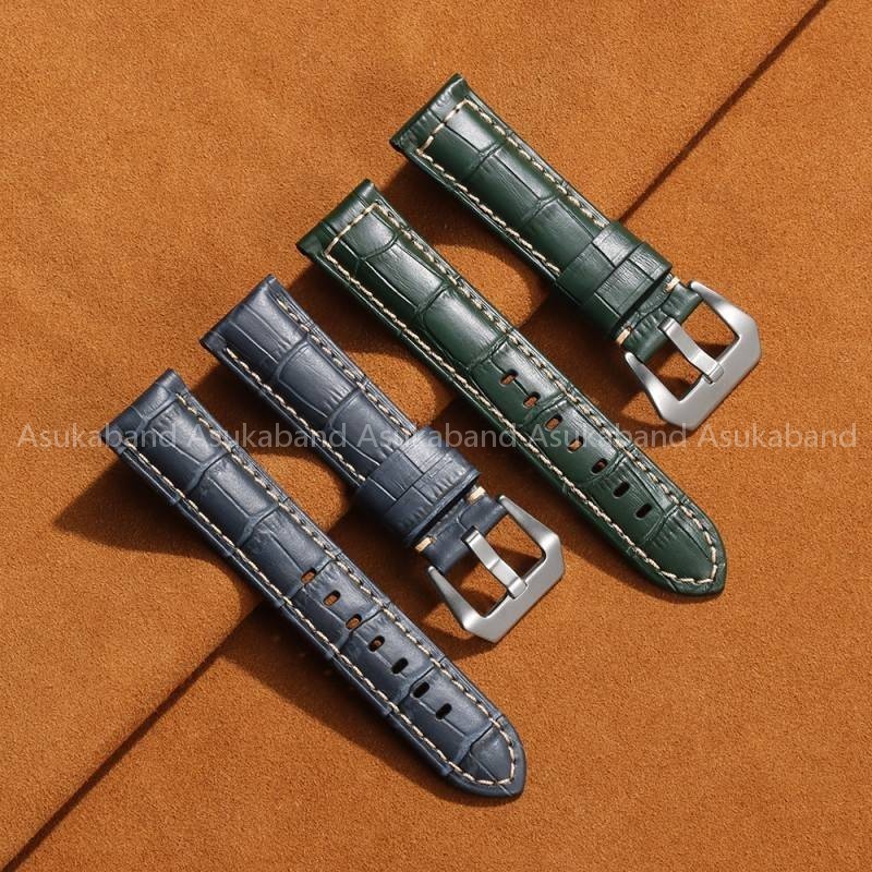 Tiền Cũ Vintage Da Thật Chính Hãng Dây Đeo Đồng Hồ Cho Panerai Luminor Dây Đồng Hồ 20 Mm 22 Mm 24 Mm 26 Mm Cổ Điển Nam Nữ Vòng Tay Chống Thấm Nước Cổ Điển Retro Mùa Đông Quà Tặng Năm Mới