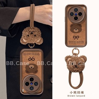 Hot Bán Điện Thoại Trường Hợp Vivo X200 Vivox200 Pro X100 Pro 5G Mới Dễ Thương Sáng Tạo Xu Hướng Thời Trang Nâu Nơ Tie Gấu Bao Gồm Tất Cả Vỏ Mềm Với 3D Búp Bê Dây 2024