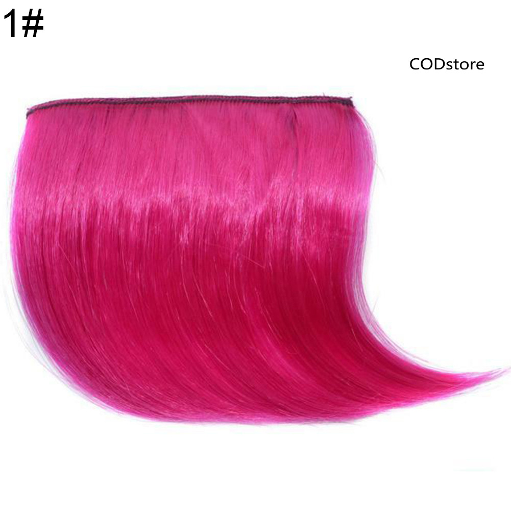 [Codst] Bộ tóc giả 13 màu thời trang liền mạch Slanted Fake Bang Fringe Hair Extension Hairpiece