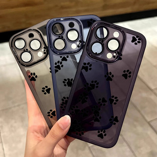 Ốp Điện Thoại Cho Realme 13 12 11 10 Pro Plus 12X 11X 9i 7i Global 6i 5 5s 5i + 5G 4G Vỏ Sang Trọng Dễ Thương In Paw Bảo Vệ Camera Vỏ Mềm Trong Suốt Ống Kính Phim