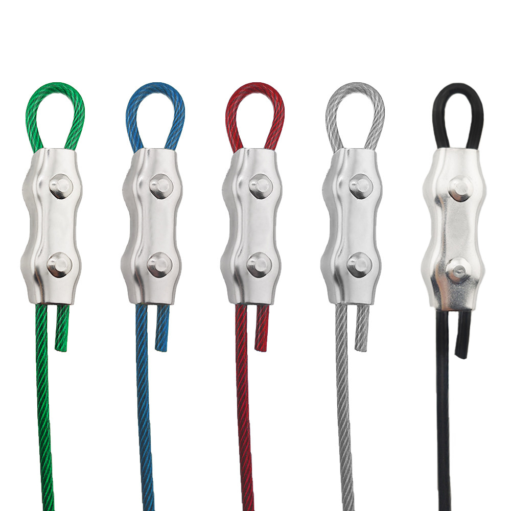 2 / 3 / 4mm Có Thể Điều Chỉnh Thép Không Gỉ Treo Slings Kính Thiên Văn Với Lớp Phủ PVC Dây Khóa Dây Hình Ảnh Placard Phụ Kiện