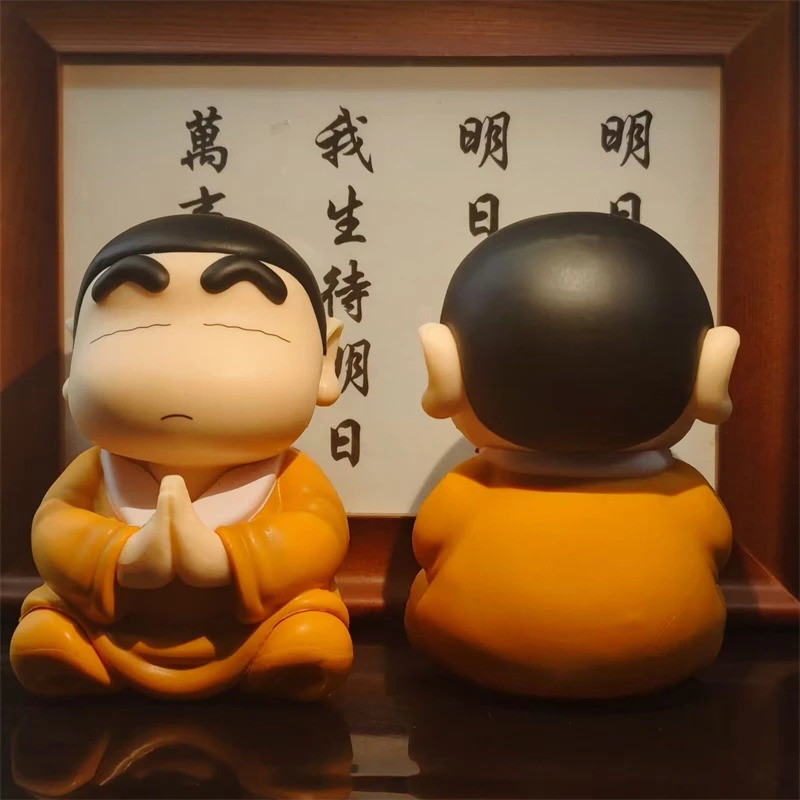 8cm Crayon Shin Chan Lucky Phật PVC Đồ Chơi Kawaii Nhân Vật Hành Động Ngộ nghĩnh Quà Tặng Cho Trẻ Em