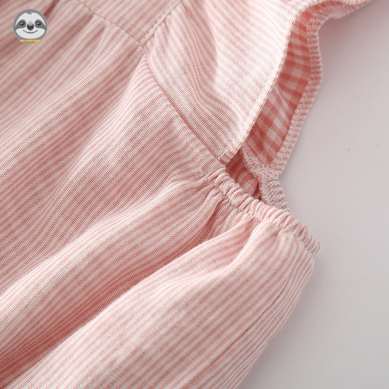 Phong cách Nhật Bản Muji Style / Nữ Cotton Nguyên Chất Gạc Hai Lớp Áo Vest Không Tay Quần Short Bộ Đồ Ngủ / Có Thể Mặc Bên Ngoài Phong Cách Mỏng Homewear Suit