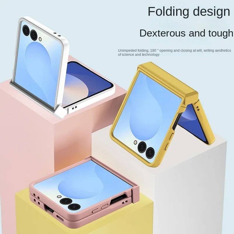Skin Feel Hard PC Matte Phone Case cho Samsung Galaxy Z Flip 7 Z Flip 6 Z Flip 5 Z Flip 4 Z Flip 3 5G Bản lề Bảo vệ chống sốc Flip7 Flip6