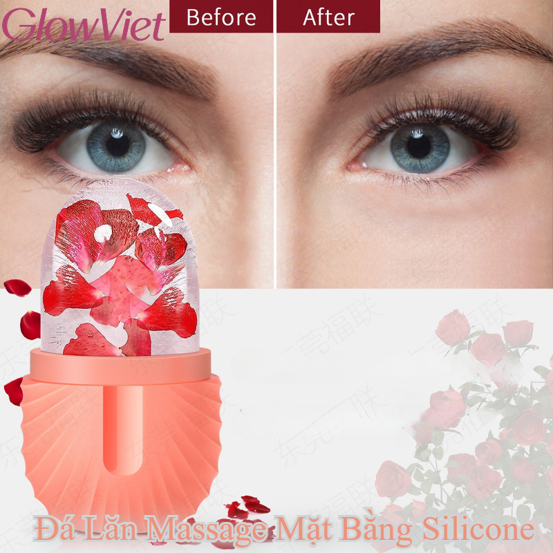 Đá Lăn Massage Mặt Bằng Silicone, Da Massage, Cho mắt, cổ, mặt, có thể tái sử dụng và chống rò rỉ