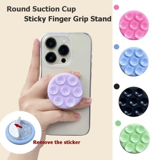 Giá đỡ nhẫn điện thoại PEASEE silicon tròn, đế hút hai mặt, ổ cắm bỏ túi