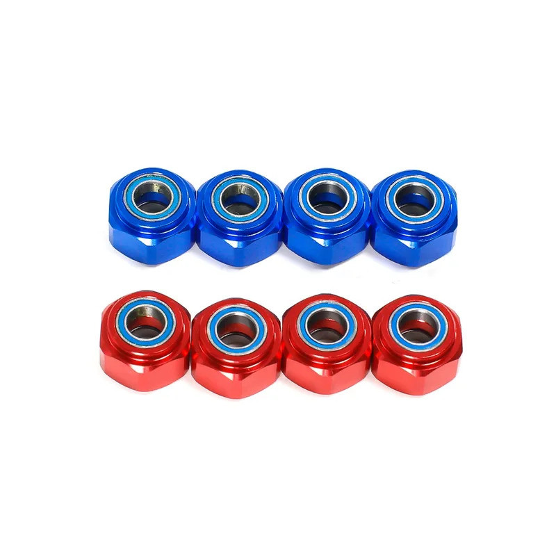 2 Chiếc Nâng Cấp Nhôm Bánh Trước Lục Giác Adapter Có Vòng Bi Cho Xe TAMIYA DT-03 RC