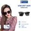 Kính mát thời trang đen gọng vuông viền kim loại PoshopPoshop chống tia UV chống chói nam nữ VSAT