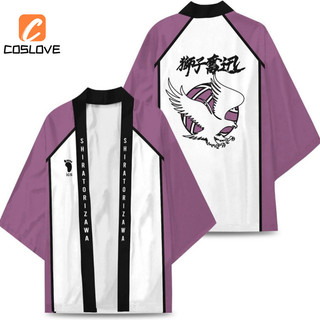 Mùa Hè Hàng Ngày Áo Haikyuu Anime Nhân Vật Họa Tiết Quạt Phiên Bản Sản Xuất Phong Cách Thường Ngày Trang Phục Tay Ngắn Áo Khoác Kimono Phong Cách
