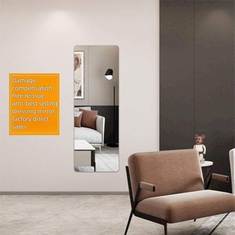 Acrylic Full-Body Gương Dính Tường Tự Dính Gương Mềm Phía Sau Cửa Thay Đồ Gương Treo Cửa Không Đục Lỗ Hidden Wardro