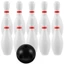 Trò chơi bowling NEWIDEA, Bộ đồ chơi bowling màu trắng vui nhộn, Đồ chơi bowling bằng nhựa cho trẻ em Bóng trong nhà