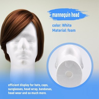 Màn hình tóc giả nam thẩm mỹ Mô hình đế ma-nơ-canh xốp trắng