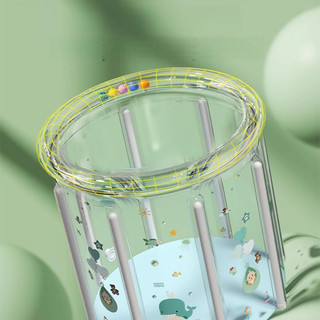 Bể Bơi Hơi Cho Bé Sơ Sinh, Bồn Tắm Gập Gọn Cho Trẻ Em, Chất Liệu PVC An Toàn, Kèm Nhẫn Cổ và Phụ Kiện Tắm