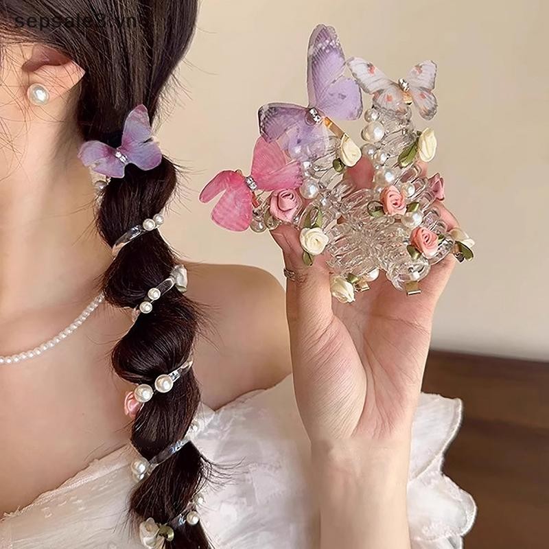 # VN # Dây Điện Thoại Ngọt Ngào Thời Trang Dây Tóc Đuôi Ngựa Hiện Vật Cho Nữ Bé Gái Nhẫn Tóc Thanh Lịch Phụ Kiện Tóc Tinh Tế.